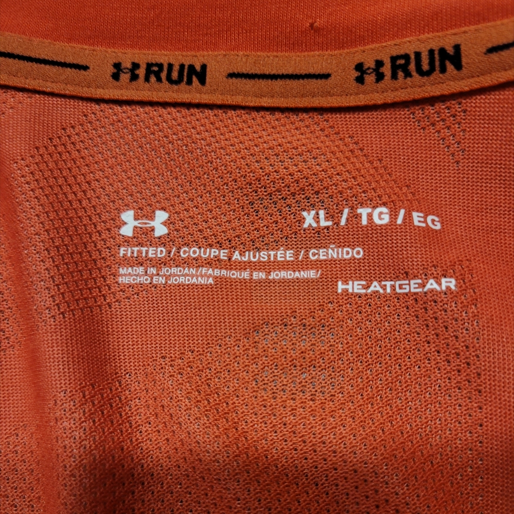 Under Armour Orange Long Sleeve Athletic Running Tee Size XL - Picture 5 of 7